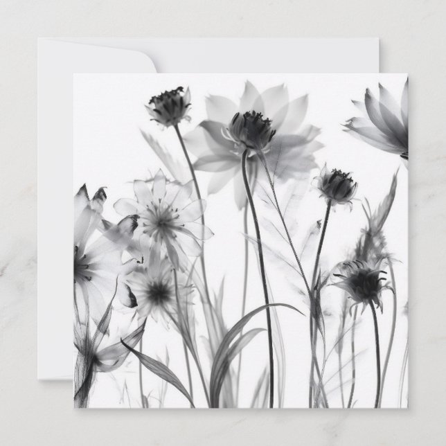 B&W X-Ray Flowers (Front)