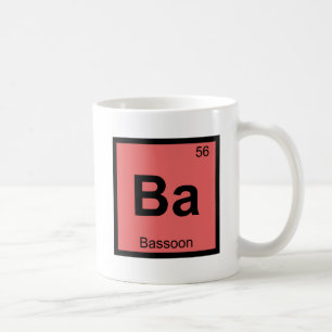 Ba - Bassoon Music Chemistry Periodic Table Coffee Mug
