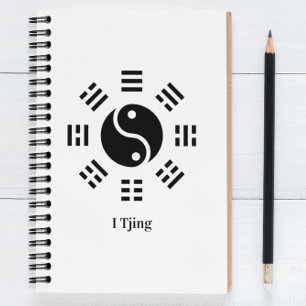 Ba Gua, eight trigrams, yin yang customisable Notebook
