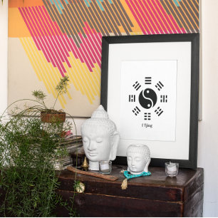 Ba Gua, eight trigrams, yin yang customisable  Poster