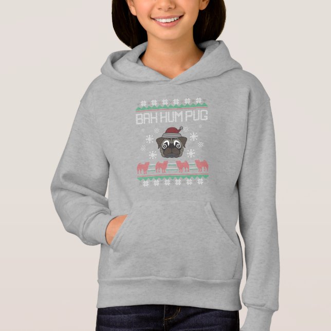 Ba Ham Pug Pugly Christmas Ugly Christmas Sweater (Front)