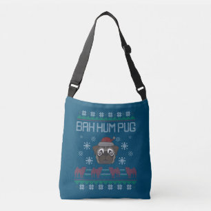 Ba Ham Pug Pugly Christmas Ugly Christmas Sweater Crossbody Bag