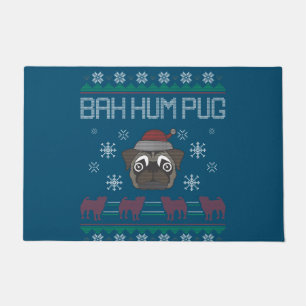 Ba Ham Pug Pugly Christmas Ugly Christmas Sweater Doormat