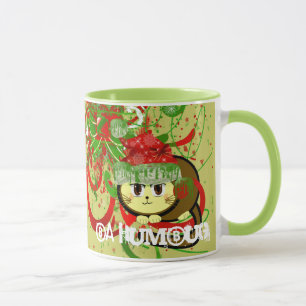 Ba Humbug Kitty Cat Grunge Christmas Holiday Mug