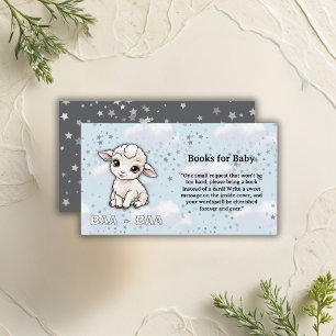Baa-baa A Little Lamb Stars Baby Shower Enclosure Card