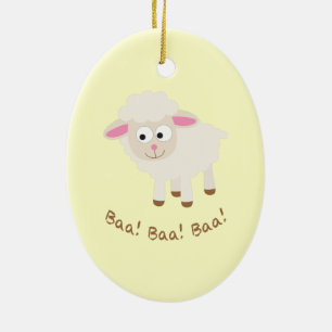 Baa! Baa! Baa! Cute Little Lamb Ceramic Tree Decoration