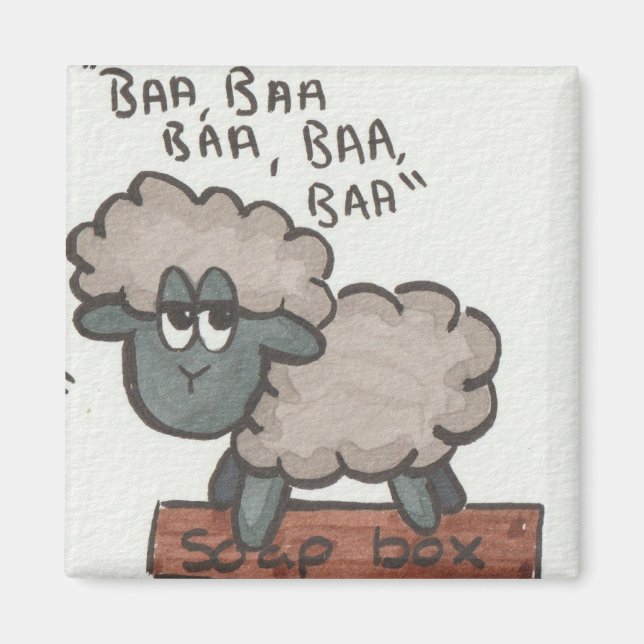 Baa, Baa, Baa Magnet (Front)