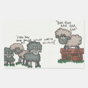 Baa, Baa, Baa Rectangular Sticker