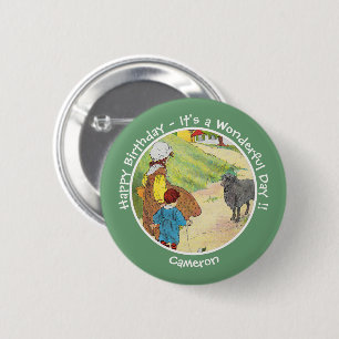 Baa, Baa, Black Sheep Birthday Party Collection 6 Cm Round Badge