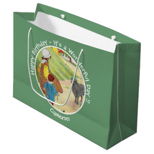 Baa, Baa, Black Sheep Birthday Party Collection Large Gift Bag