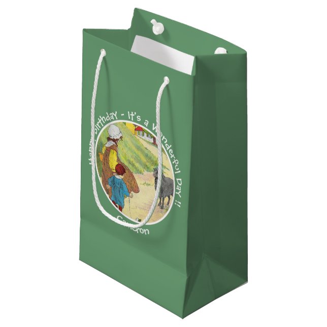 Baa, Baa, Black Sheep Birthday Party Collection Small Gift Bag (Front Angled)