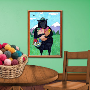 Baa Baa Black Sheep Folk Art Poster