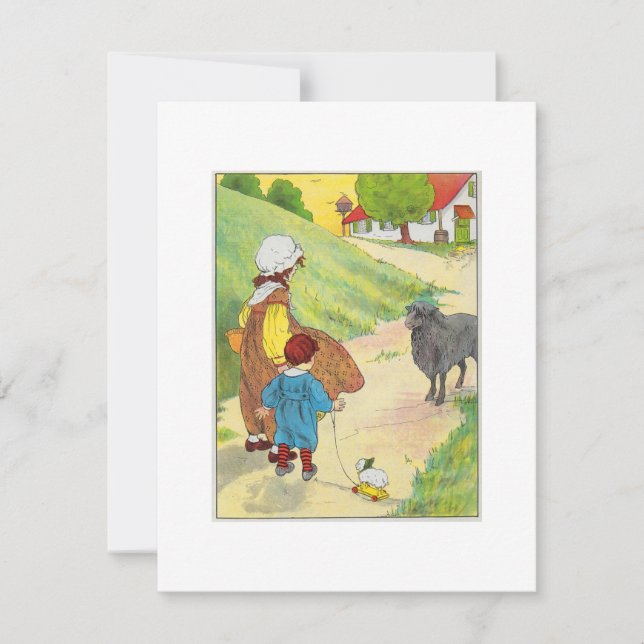 Baa, baa, black sheep, Have you any wool? Invitation (Front)