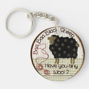 "Baa Baa Black Sheep" Key Ring