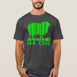 Baa Code Barcode Sheep Lamb Farming Farm Farmer T-Shirt