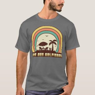 Baa dos Golfinhos Retro Sunset Style T-Shirt