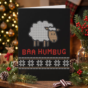 Baa Humbug Christmas Sheep Card