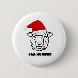 Baa-Humbug Christmas-Sheep Funny Cute Farmer Anima 6 Cm Round Badge