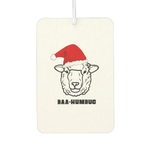 Baa-Humbug Christmas-Sheep Funny Cute Farmer Anima Car Air Freshener