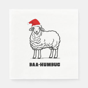 Baa-Humbug Christmas-Sheep Funny Cute Farmer Anima Napkin