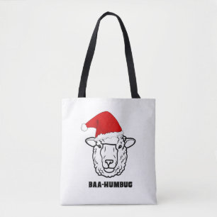 Baa-Humbug Christmas-Sheep Funny Cute Farmer Anima Tote Bag
