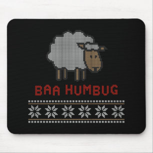Baa Humbug Christmas Sheep Mouse Mat