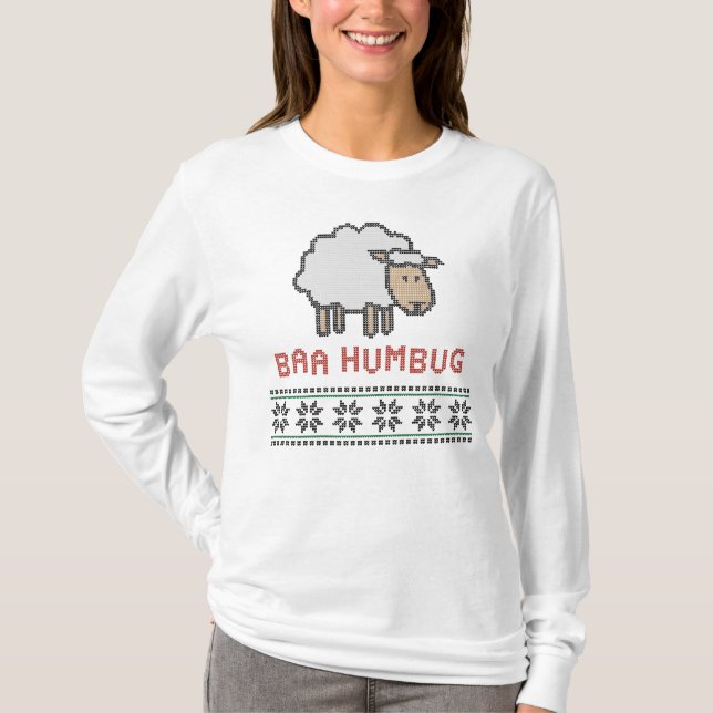 Baa Humbug Christmas Ugly Sweater (Front)