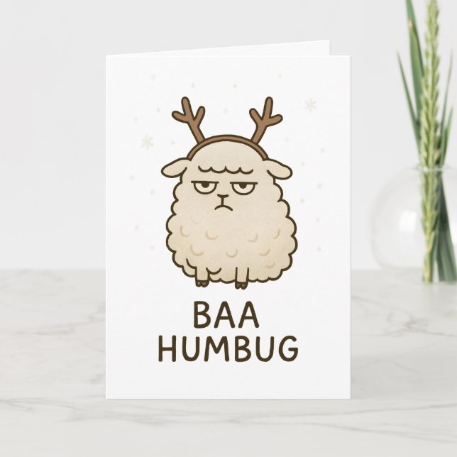 Baa Humbug - Funny Christmas Card (Front)