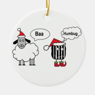 Baa Humbug Funny Christmas Ornament
