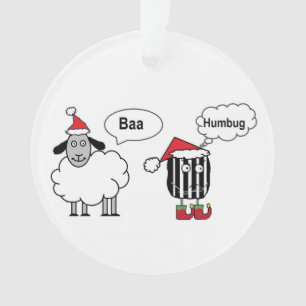 Baa Humbug Funny Festive Ornament