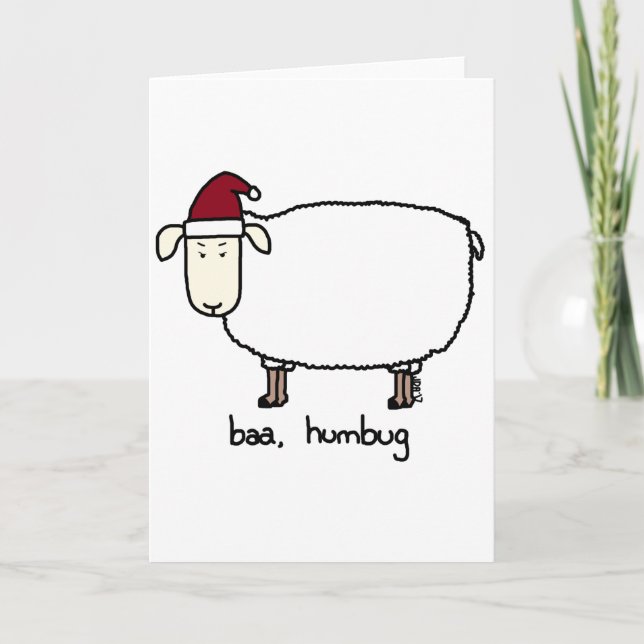 baa humbug holiday card (Front)