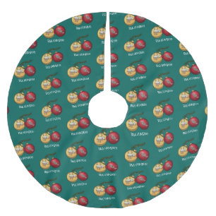 Baa Humbug Sheep Christmas Decorations Cartoon Brushed Polyester Tree Skirt