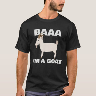 Baa I m A Goat Costume Animal Halloween Party Goa T-Shirt