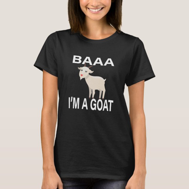 Baa I'm A Goat Costume Animal Funny Halloween T-Shirt (Front)