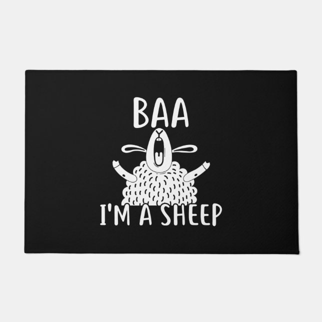 Baa I'm A Sheep | Sheep Owner Present Doormat (Front)