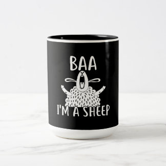 Baa I'm A Sheep | Sheep Owner Present Two-Tone Coffee Mug