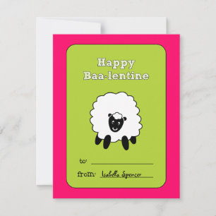 Baa-lentine Kids Valentine Card