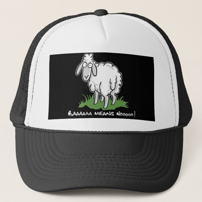 Baa means no trucker hat (Front)
