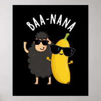 Baa-nana Funny Banana Puns Dark BG