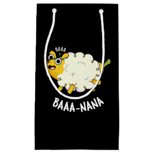 Baa-nana Funny Banana Sheep Pun Small Gift Bag
