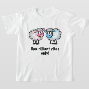 Baa-rilliant - Cute Cartoon Sheep Pair T-Shirt