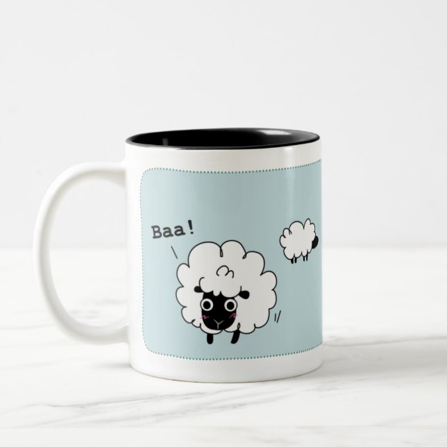 Baa! Two-Tone Coffee Mug (Left)