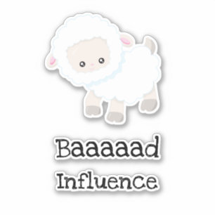 Baaaad Influence Personalised Cute Lamb Sheep