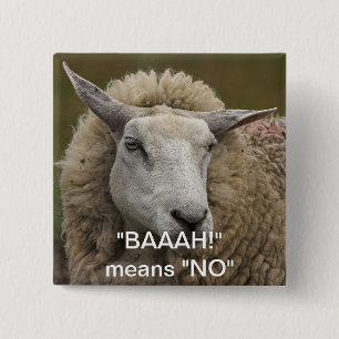 BAAAH! 15 CM SQUARE BADGE