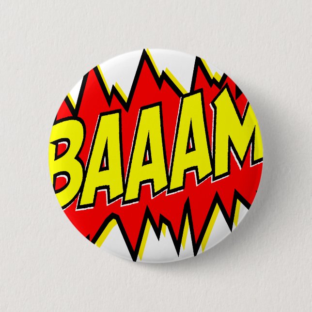 BAAAM! 6 CM ROUND BADGE (Front)