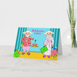 BAAjama Party Cute Pajama Party Invitation Sheep