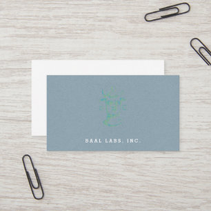 Baal (letterpress style, two colours) business card
