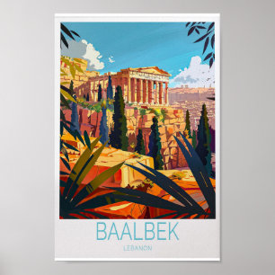 Baalbek Travel Poster - Lebanon Wall Art Featuring
