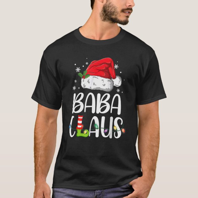 Baba Claus Christmas Family Matching Pajama Xmas T-Shirt (Front)