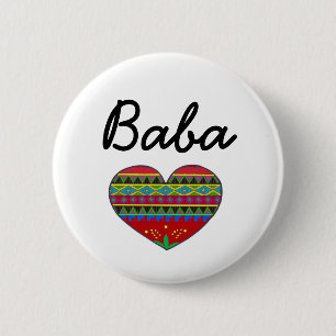 Baba Love Ukrainian Folk Art 6 Cm Round Badge